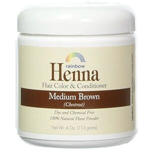 NEW Sealed & Unopened 4 oz. Tub of Henna Hair Dye in Medium Brown Chestnut Color